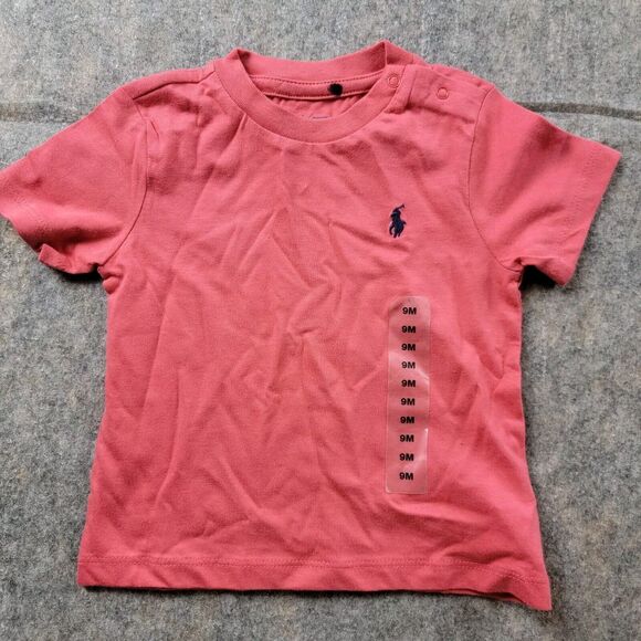 Polo Ralph Lauren Other - Ralph Lauren Baby Crew Neck T-Shirt size 9M Pink Short Sleeve Pony Logo